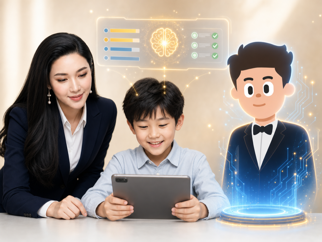 Mentor manusia dan Guru AI bersama mempersonalisasi belajar satu anak