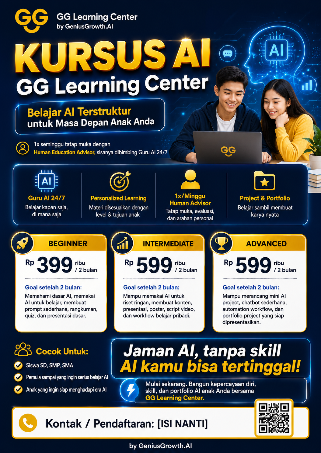 Flyer Kursus AI — GG Learning Center