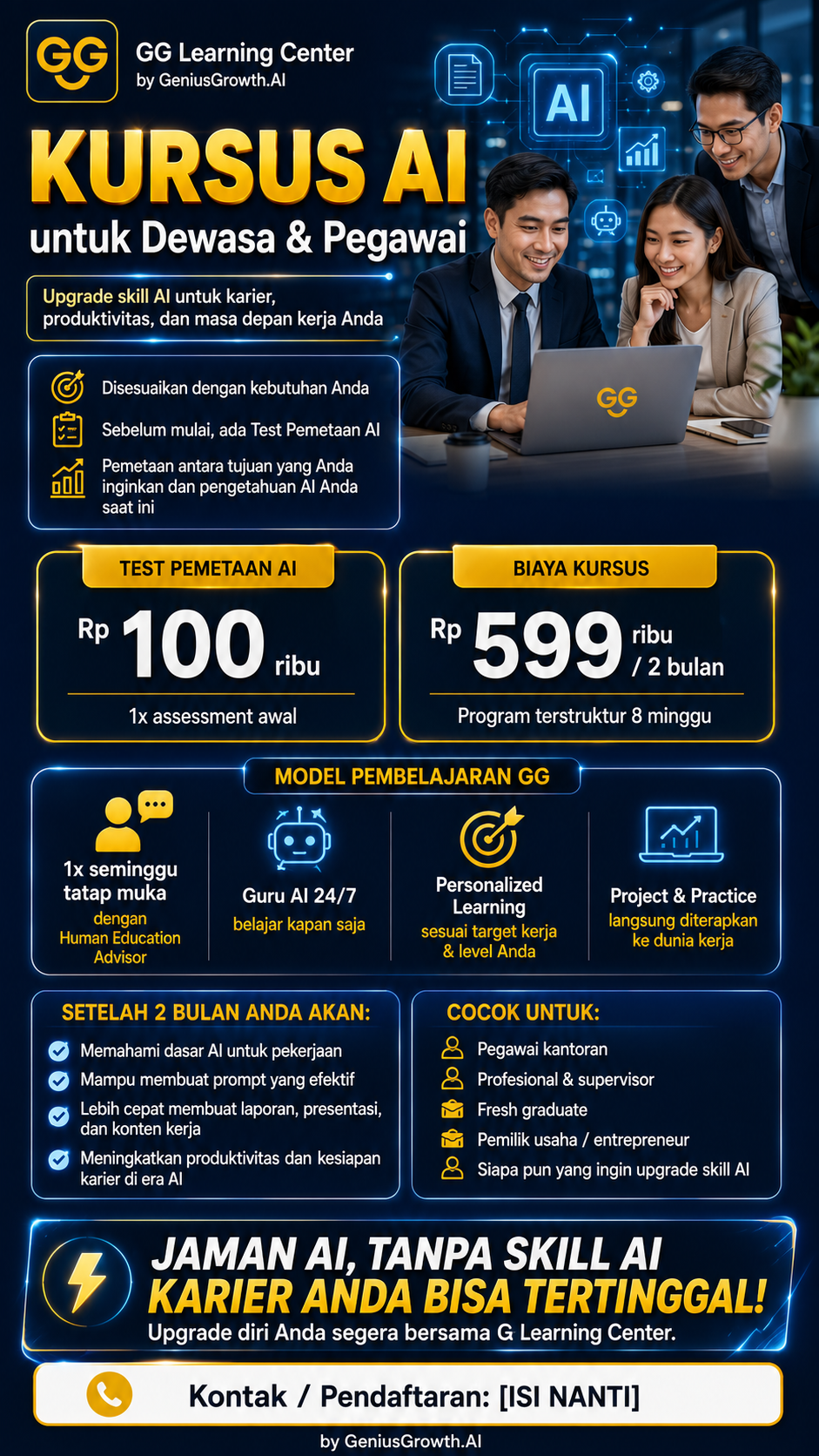 Kursus AI Dewasa & Pegawai GG Learning Center